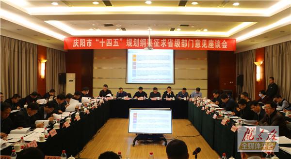 慶陽市委市政府召開座談會 就“十四五”規劃綱要征求省級部門意見建議