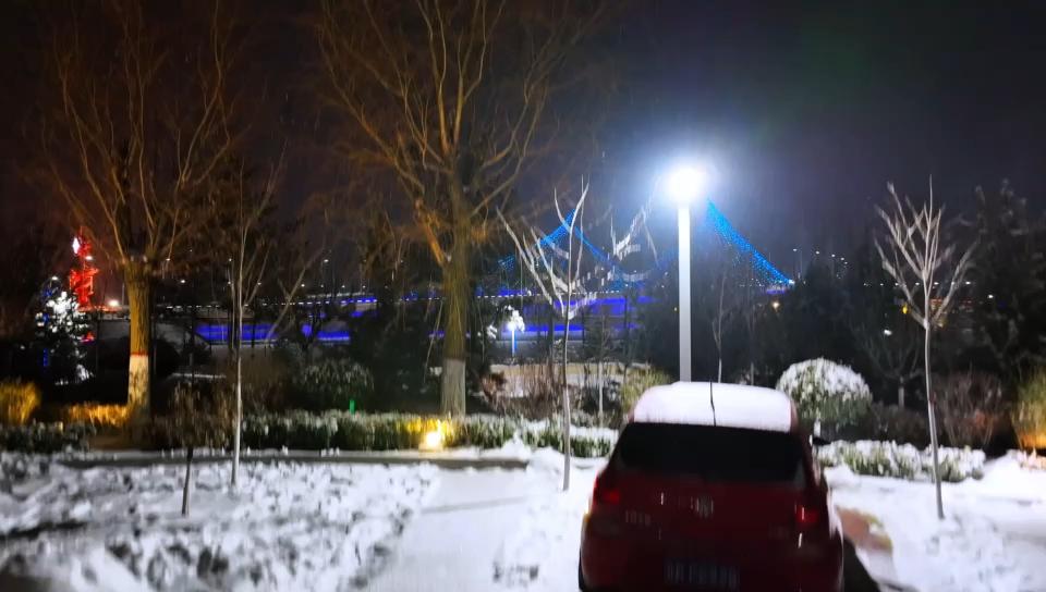 我的家鄉下雪啦