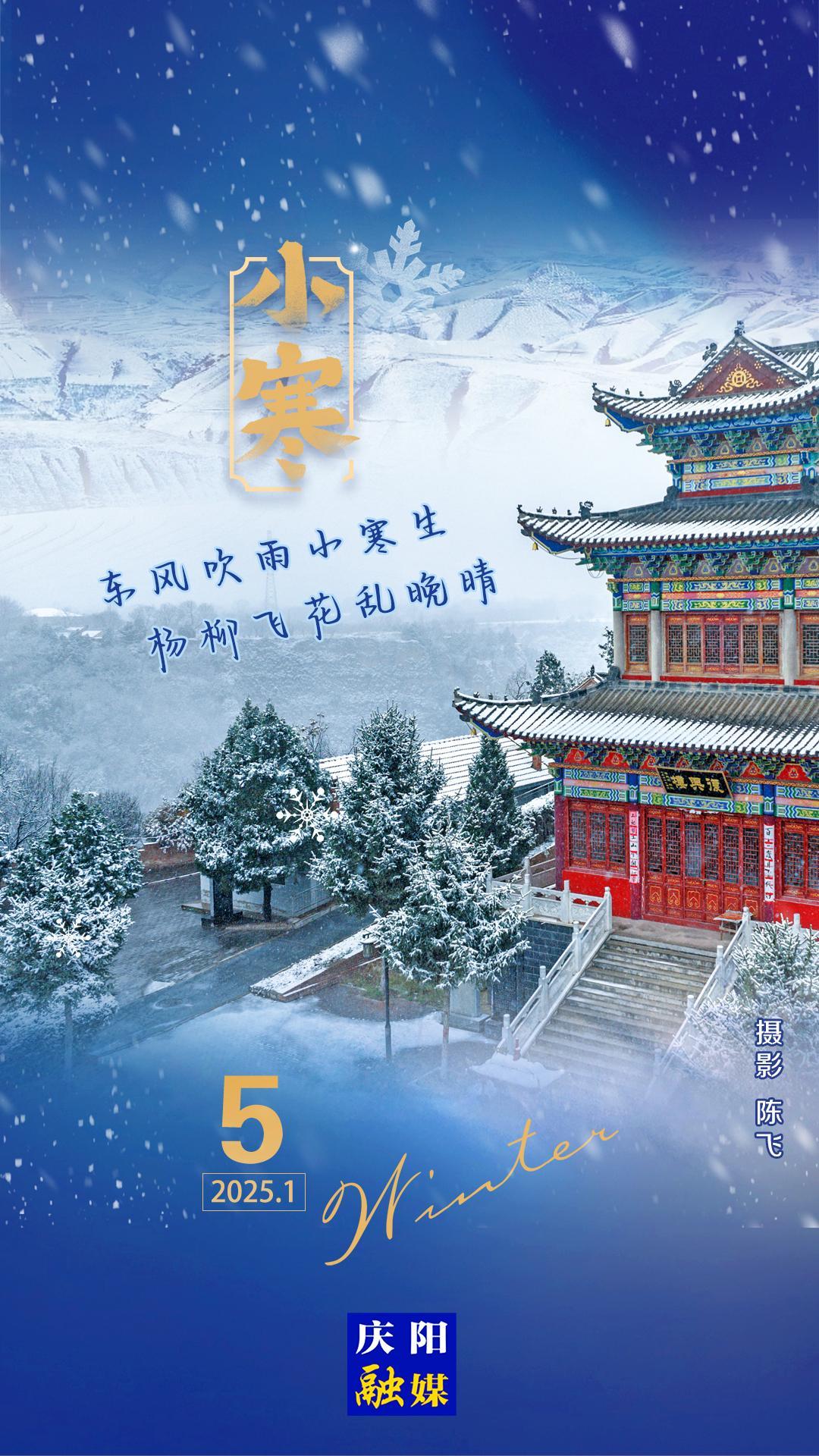【二十四節氣·小寒】微海報丨東風吹雨小寒生 楊柳飛花亂晚晴