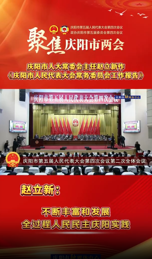 兩會V視(27)丨趙立新：不斷豐富和發展全過程人民民主慶陽實踐